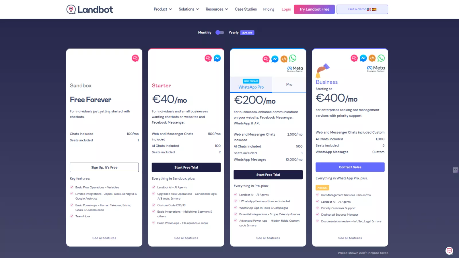Landbot Pricing landbot-pricing